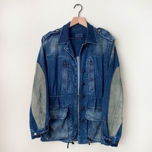 ZARA Z1975 | DENIM AND LEATHER LONG JACKET